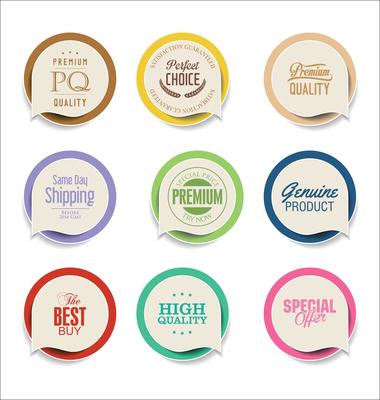 Modern badges stickers and labels collection