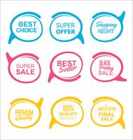 Modern badges stickers and labels collection vector