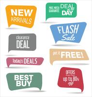 Modern badges stickers and labels collection vector