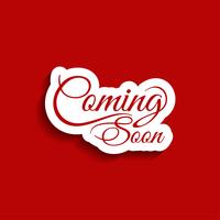 Modern coming soon text background vector