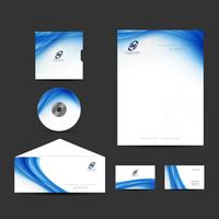 Modern business identity design set vector