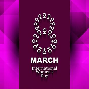 Modern Women's day background vector