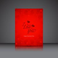 Plantilla de folleto elegante moderno día de San Valentín vector