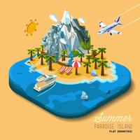 Isometric Beach vector