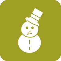 vector snow man icon