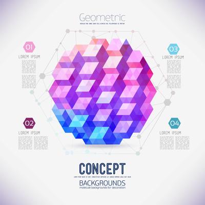 Abstract concept of geometric composition, collected from the triangular shapes.