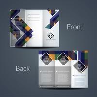 Abstract tri fold business brochure template vector