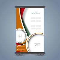 Modern roll up banner stand design vector