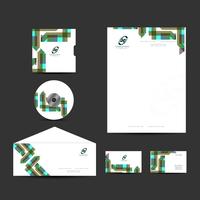 Modern business identity design set vector