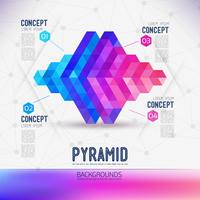 Abstract concept geometric Pyramid, the scope of molecules. vector