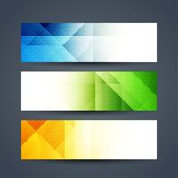 Conjunto de banners de colores modernos vector