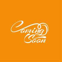 Modern coming soon text background vector