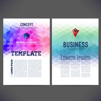 Abstract vector template design, brochure, Web sites, page, leaflet, with colorful geometric triangular backgrounds, logo and text separately.