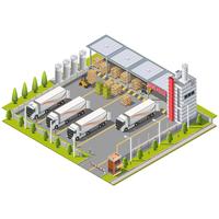 Warehouse Industrial area vector