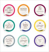 Modern badges stickers and labels collection vector