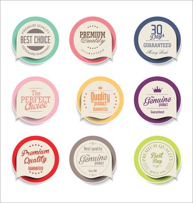 Modern badges stickers and labels collection