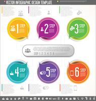 Vector diseño de infografía plantilla diseño colorido