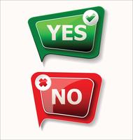 Yes and no sign of product quality and choice collection vector