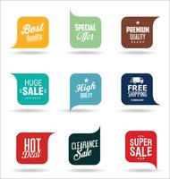 Modern badges stickers and labels collection vector