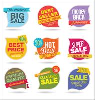 Modern badges stickers and labels collection vector