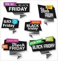 black Friday badges vector