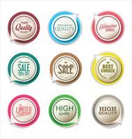 Modern badges stickers and labels collection vector