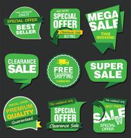 Modern sale banners and labels collection vector