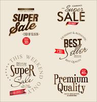 Super sale retro vintage labels vector collection