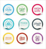 Modern sale sticker collection vector