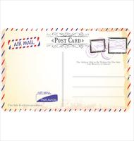 Postcard vector in air mail style