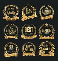 Luxury gold and silver design elements collection vector