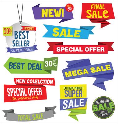 Modern badges stickers and labels collection