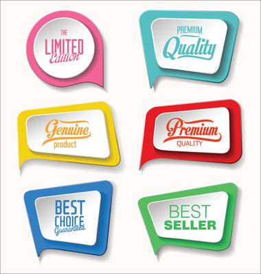 Modern badges stickers and labels collection