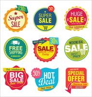 Modern badges stickers and labels collection vector