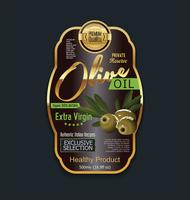 Retro vintage golden olive oil background collection vector