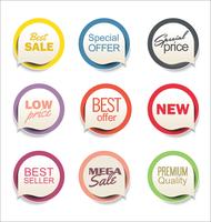 Modern badges stickers and labels collection vector