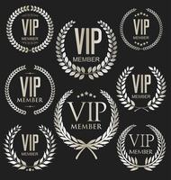 Colección de etiquetas VIP vector