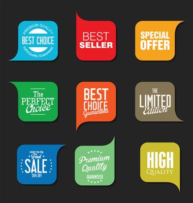 Modern badges stickers and labels collection