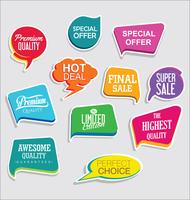 Modern badges stickers and labels collection vector