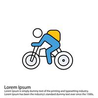 Icono de ciclismo vector