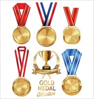 Vector illustration of gold medal
