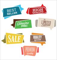 Modern badges stickers and labels collection vector