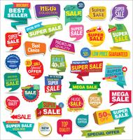 Modern badges stickers and labels collection vector