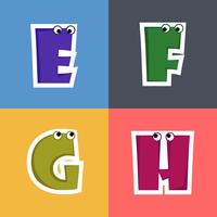 Alphabet Cartoon Font For Kids vector