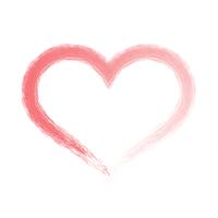 Pincel dibujo caligrafía corazón, aislado en blanco vector