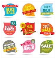 Modern badges stickers and labels collection vector