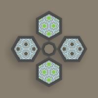 Ramadan with Arabic Pattern vector