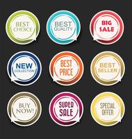 Modern badges stickers and labels collection vector