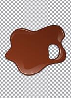 Liquid Chocolate or Brown Paint. Vector illustration.