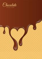 Liquid Chocolate or Brown Paint. Vector illustration.